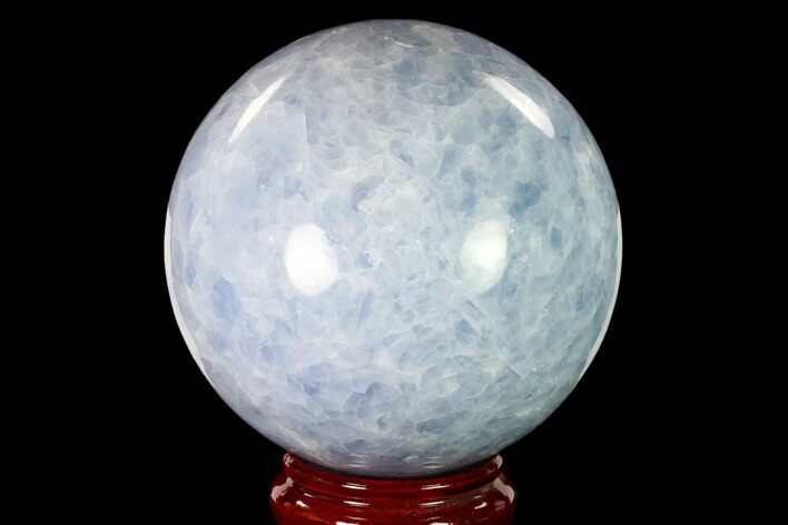Polished Blue Calcite Sphere - Madagascar #149357